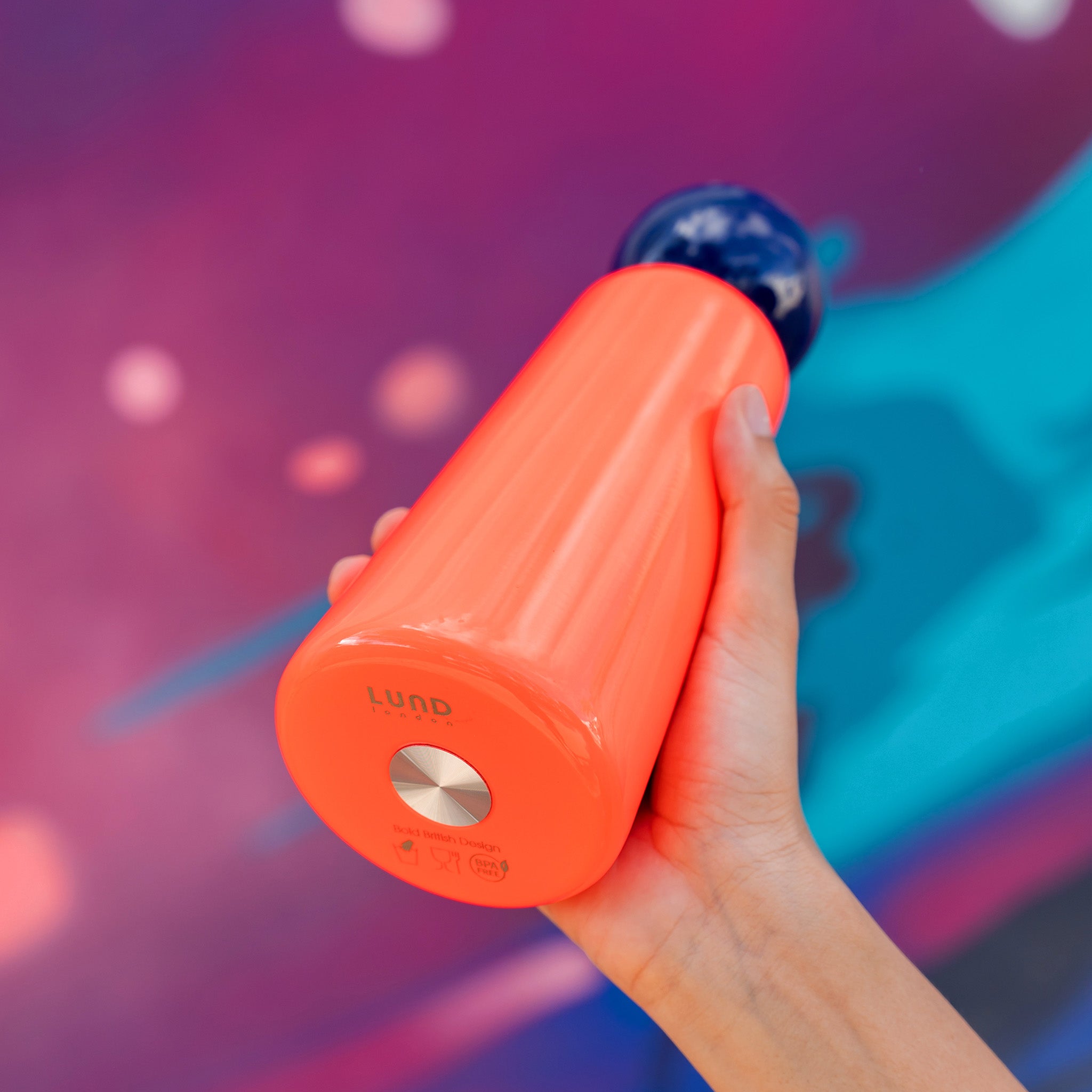 Skittle Bottle Original 500ml - Coral and Indigo