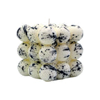Splattered Bold   Candle - White/Black