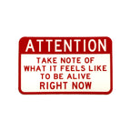 Scott Froschauer Attention: Alive  Sticker