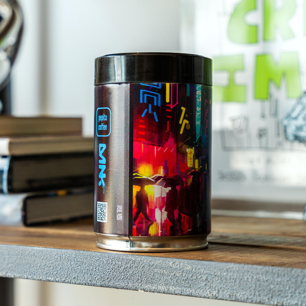 Dan Kitchener Streets Of Neon Ground Coffee Tin - Last Chance