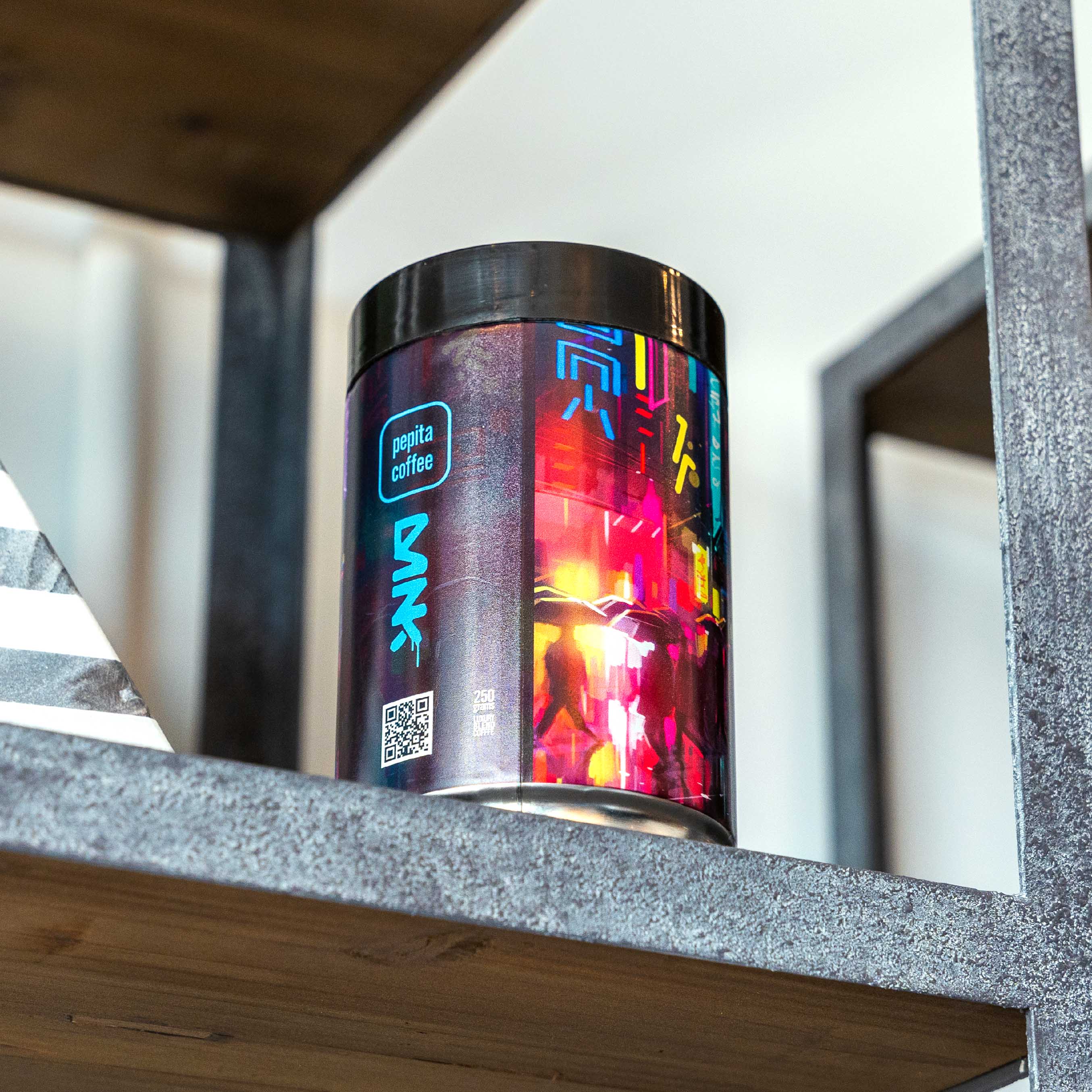 Dan Kitchener Streets Of Neon Ground Coffee Tin - Last Chance