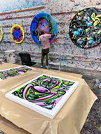 Kenny Scharf PINK 'N GREEN Signed Print