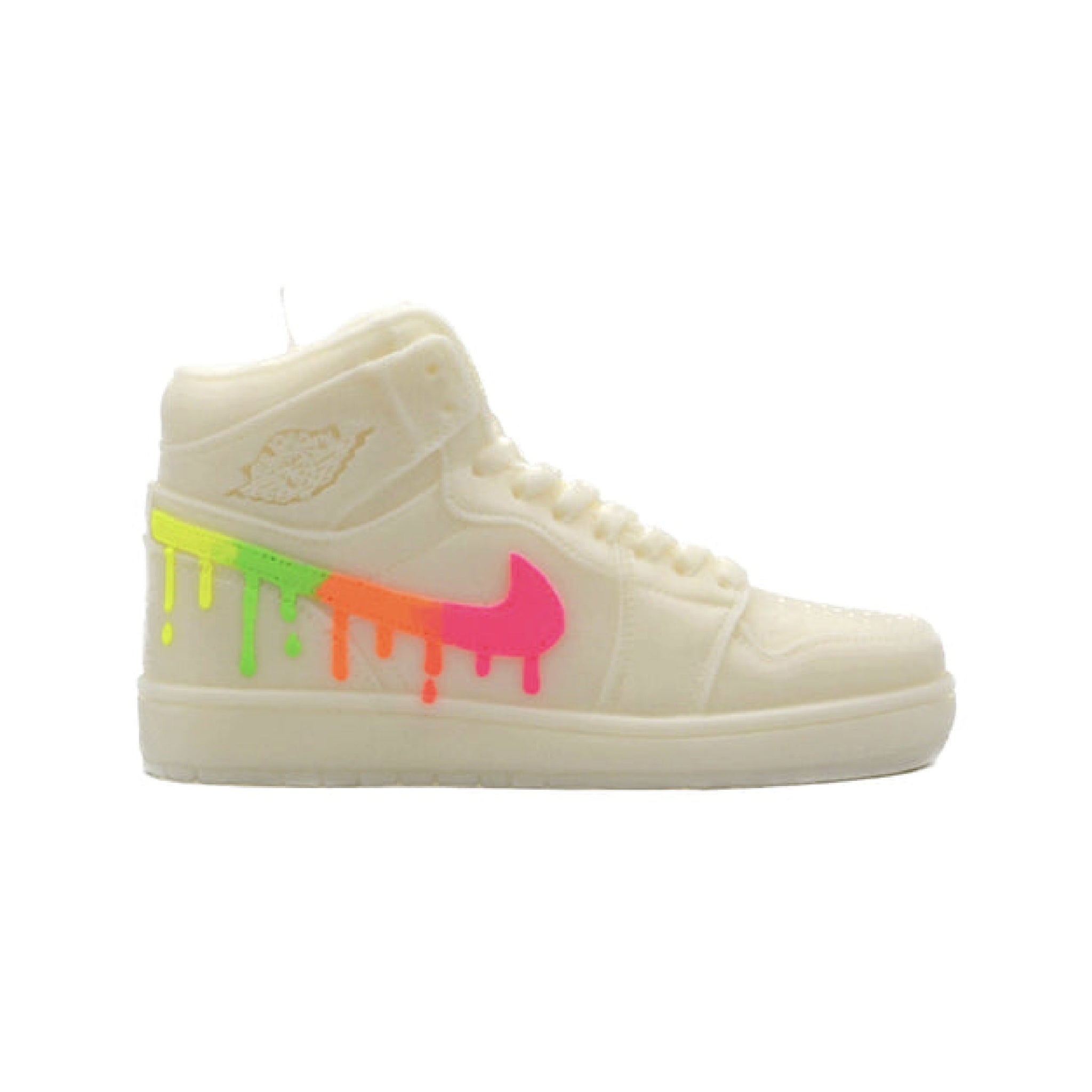 Totally Don't Drip Hi-Top White Neon Candle