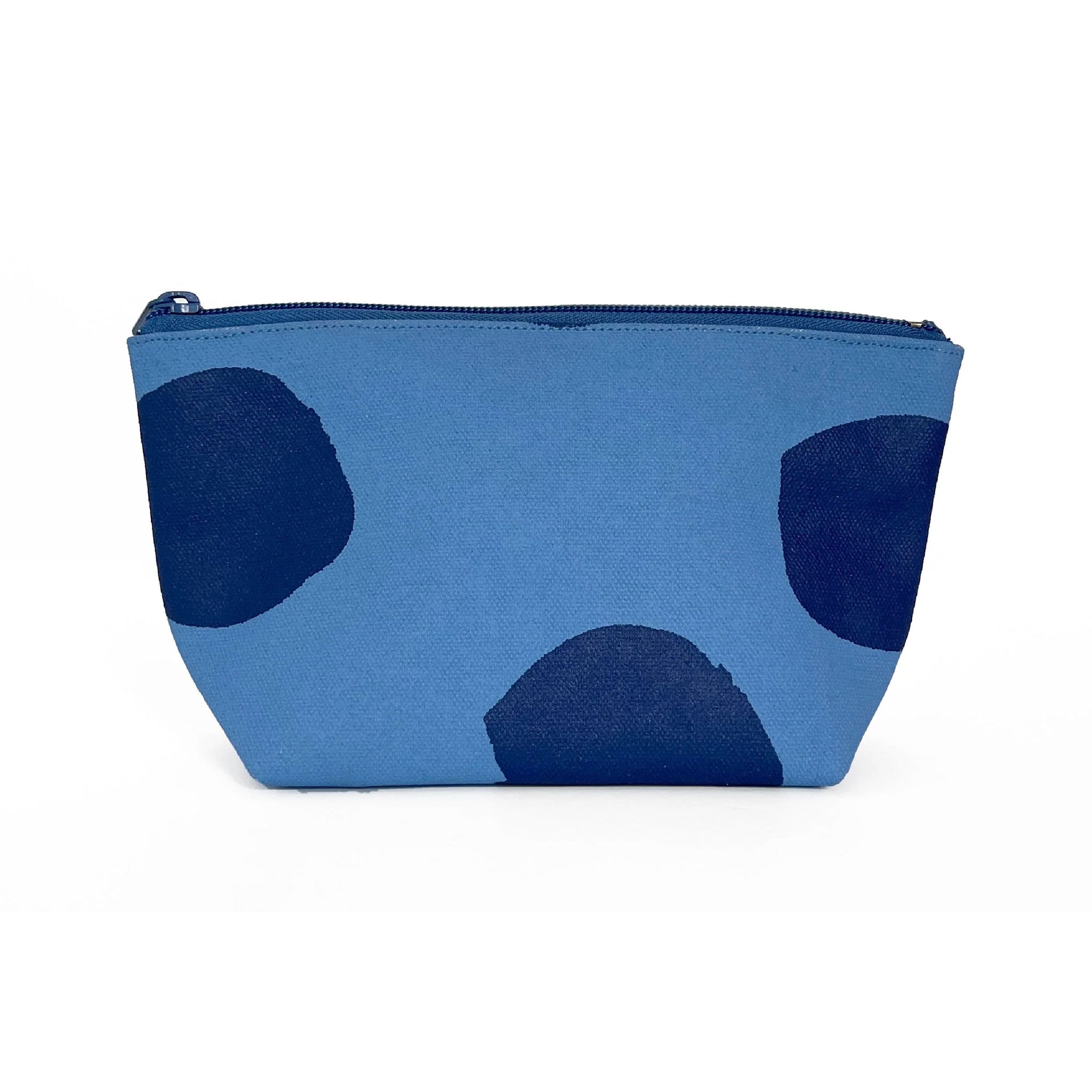 Travel Pouch Small - Big Smudge Dot Indigo & Peri