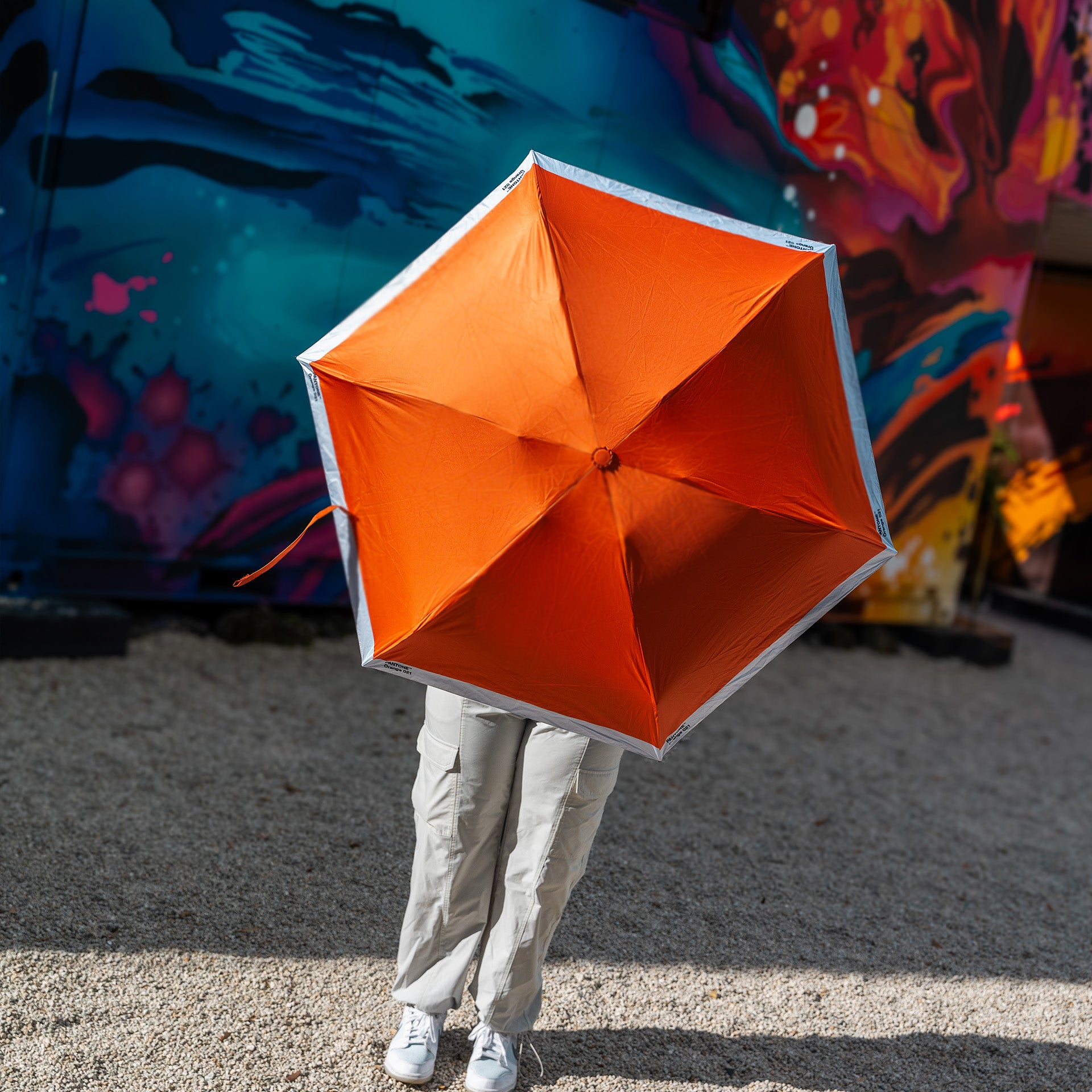 PANTONE Folding Umbrella Orange 021 Secondary image