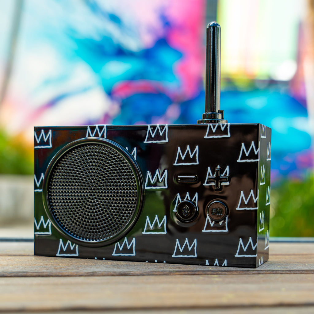 Tykho 3 Radio & Speaker - Lexon x Jean-Michel Basquiat - Crown Black