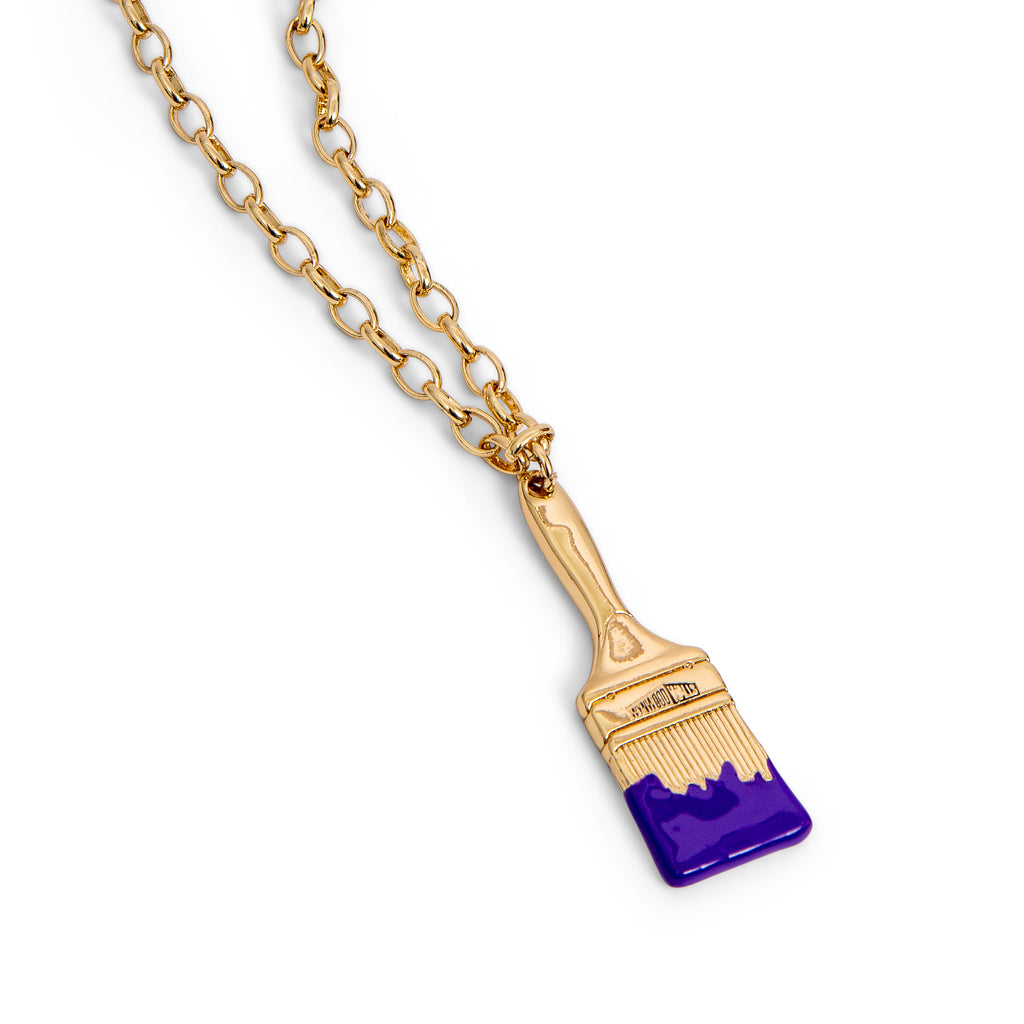 Wynwood Walls PAINTBRUSH Purple Necklace