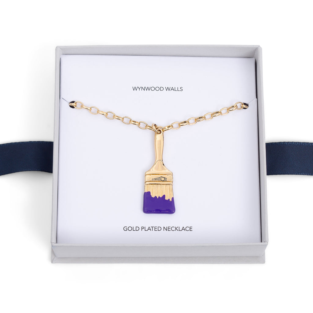 Wynwood Walls PAINTBRUSH Purple Necklace