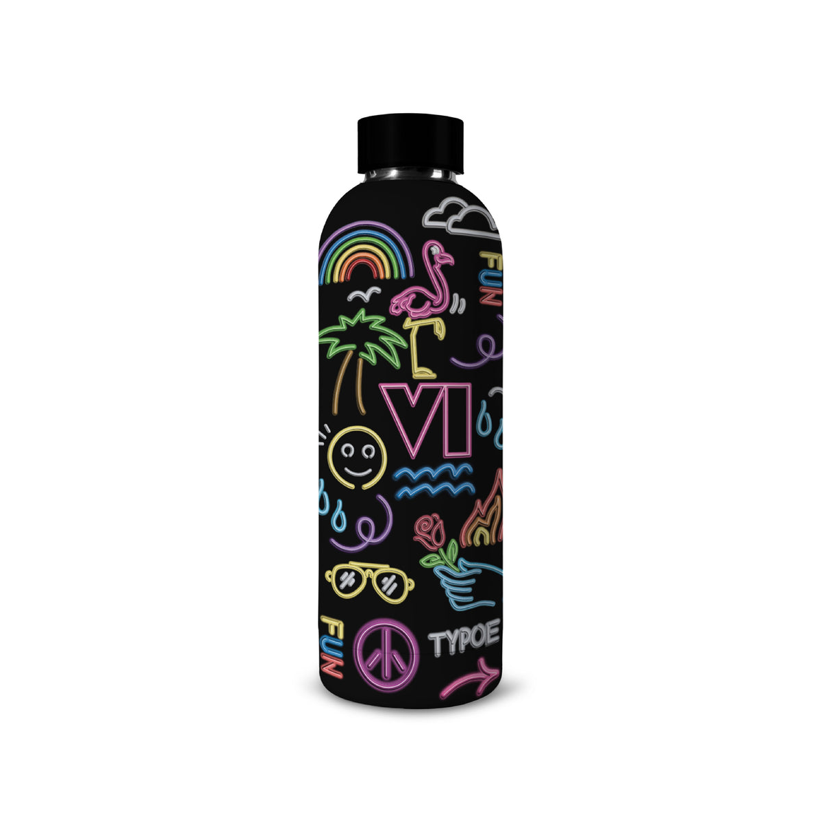 Typoe Neon Vice Water Bottle 750mL — included in the Typoe GTA VI artist capsule