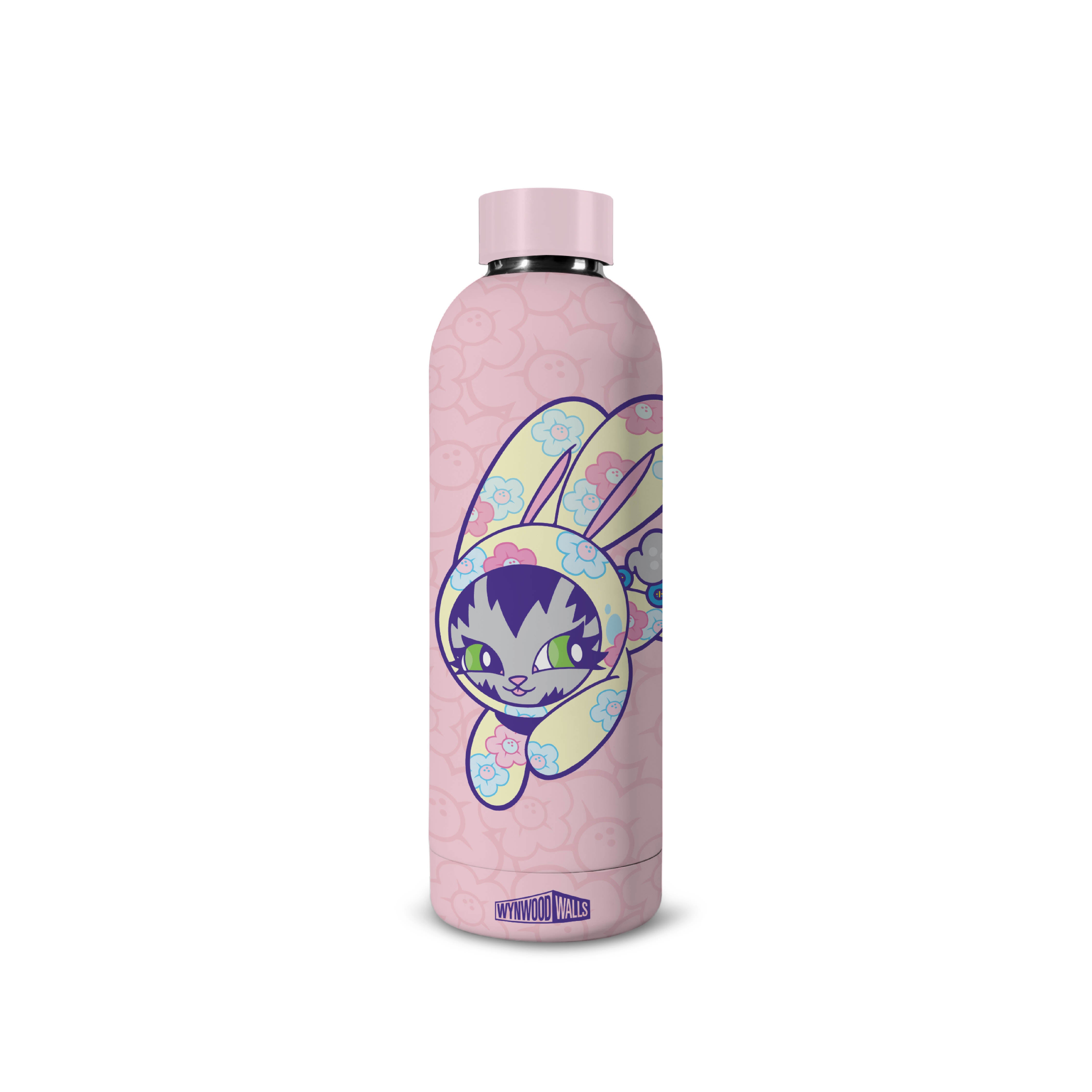 BunnyKitty LEAP Pink Water Bottle 500mL Main image