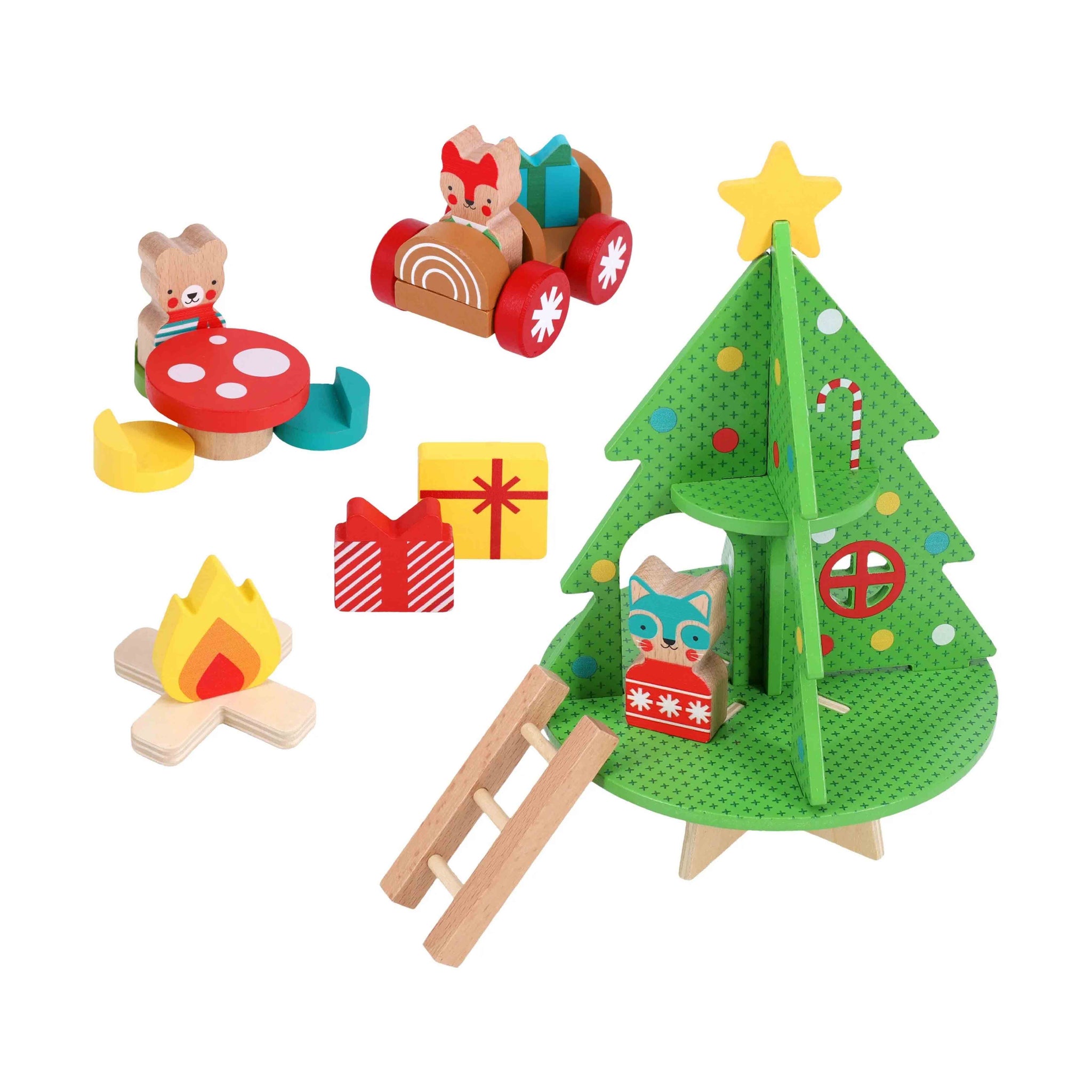 Wooden Play Set Christmas Treehouse