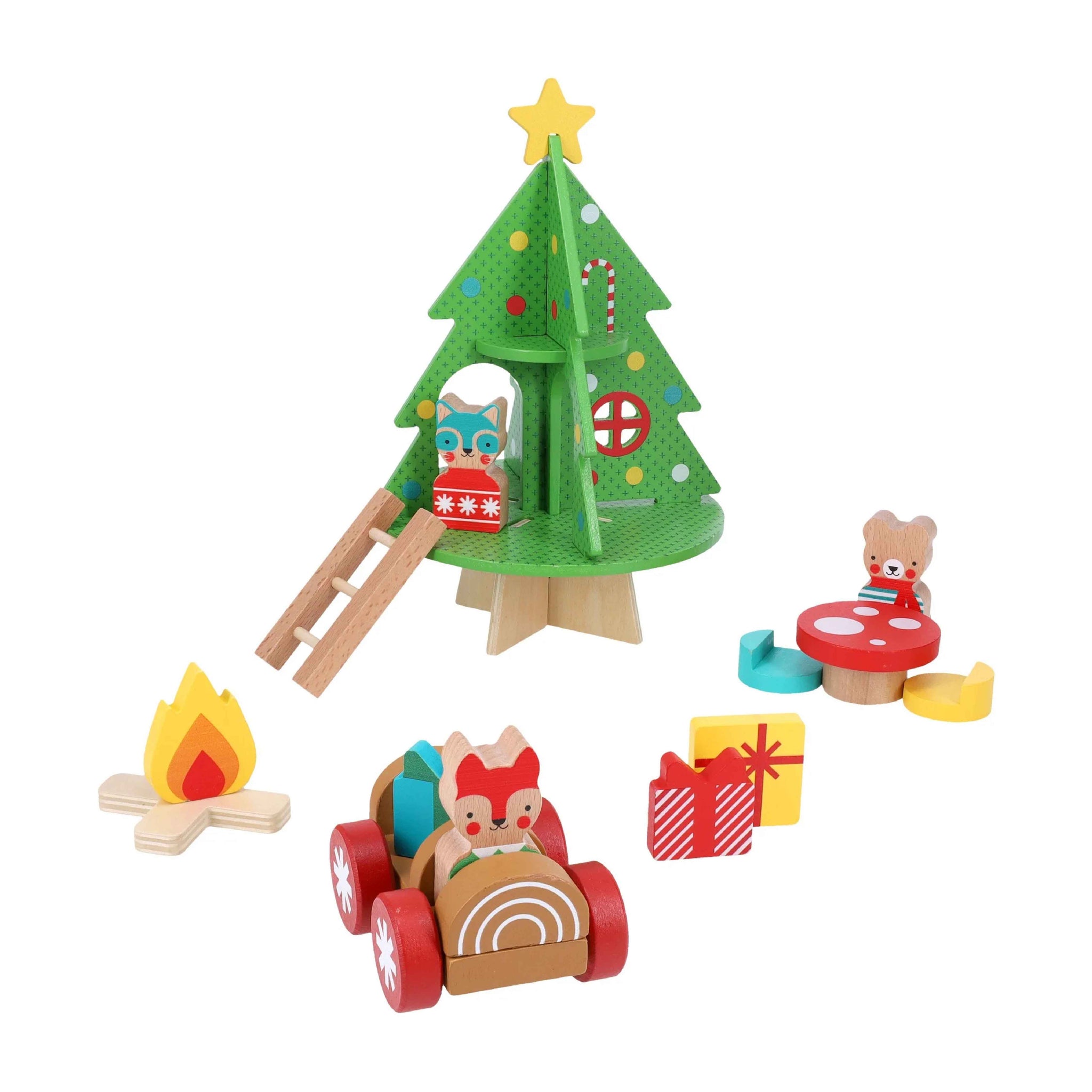 Wooden Play Set Christmas Treehouse