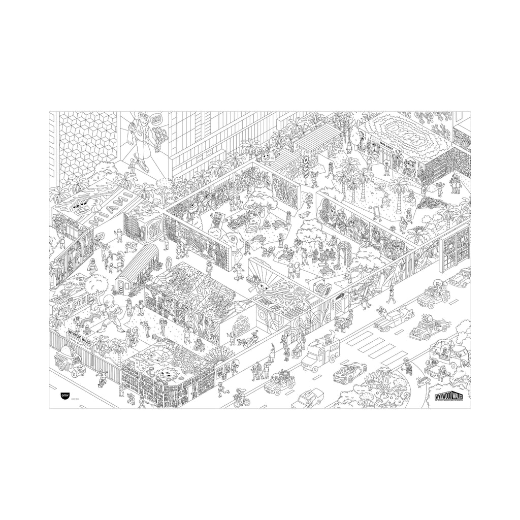 Wynwood Walls x OMY Giant Coloring Poster