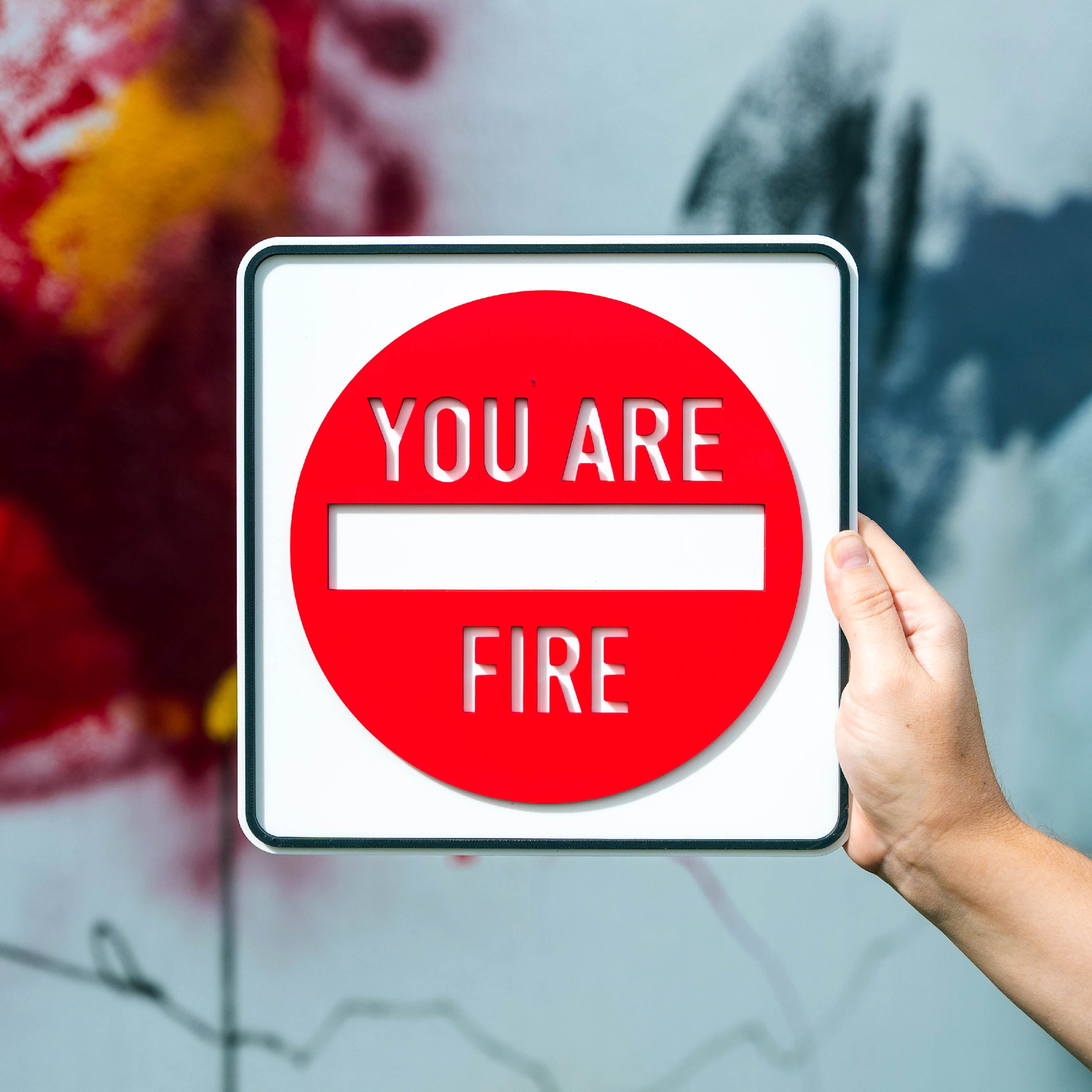 Scott Froschauer YOU ARE FIRE Mini Street Sign Secondary image