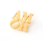 Robert Indiana AMOR Gold Pin