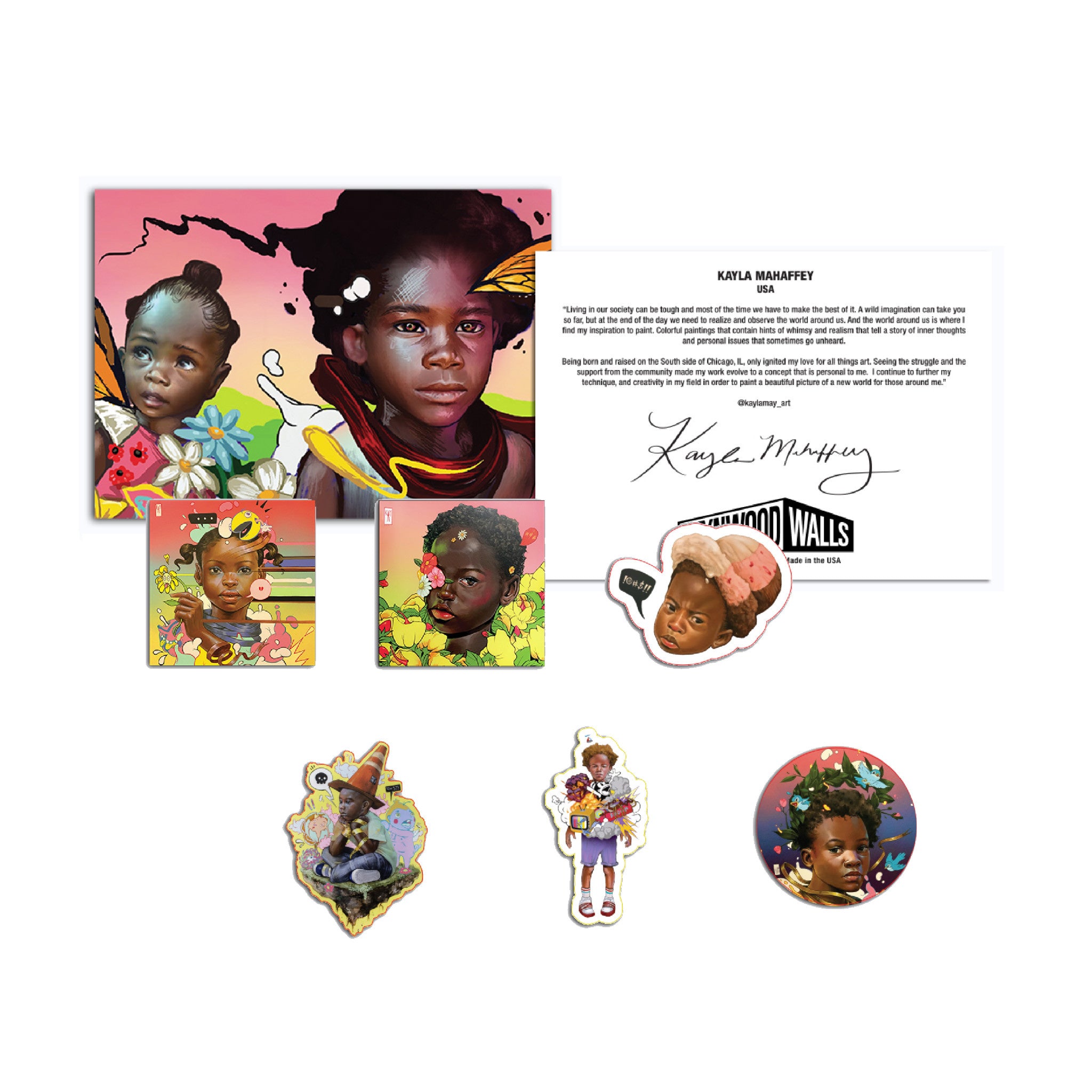 Kayla Mahaffey Sticker Pack - Wynwood Walls Shop