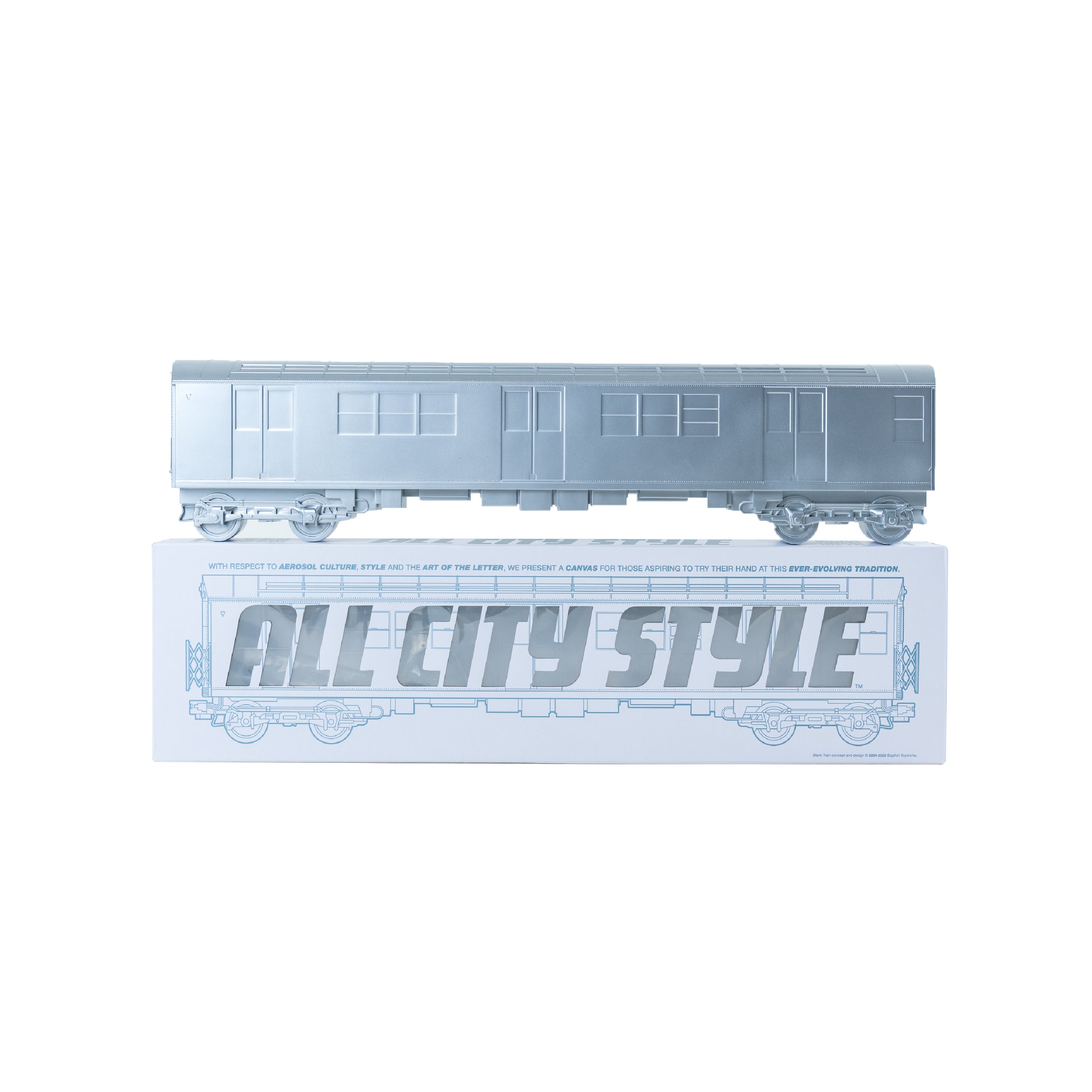 All City Style Silver Train - Single 20" Half Car Model
