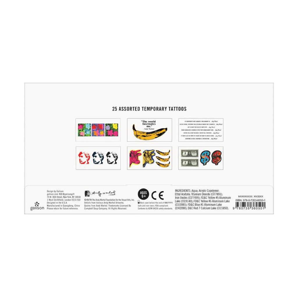 Andy Warhol Temporary Tattoo - Wynwood Walls Shop