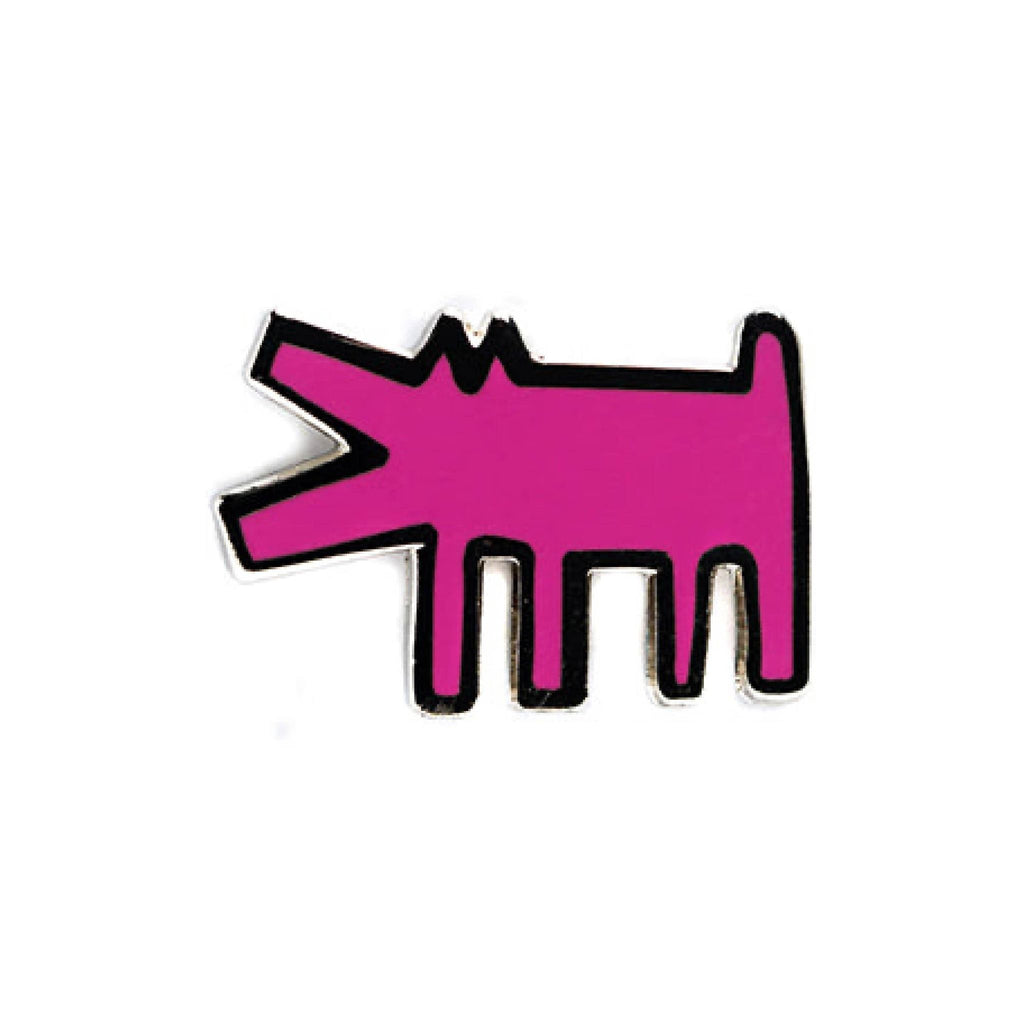 Keith Haring BARKING DOG Pink Pin
