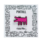 Keith Haring BARKING DOG Pink Pin