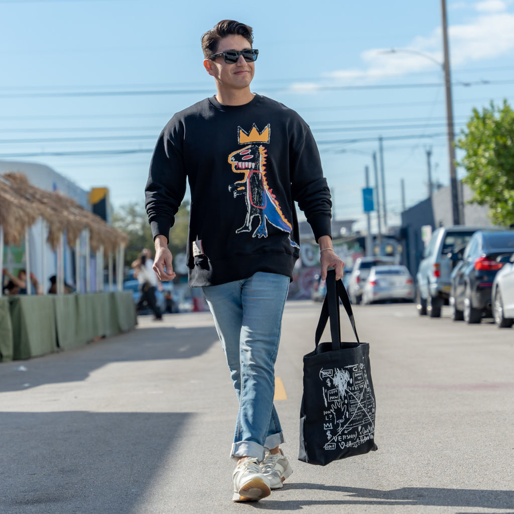 Basquiat BEAT BOP Canvas Tote Bag - Wynwood Walls Shop