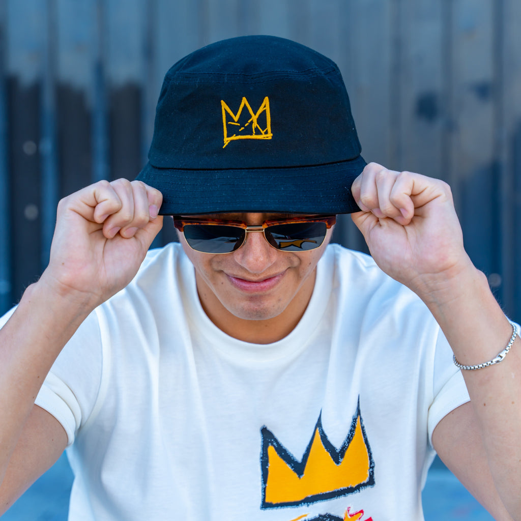 Basquiat CROWN ICON Bucket Hat - Wynwood Walls Shop