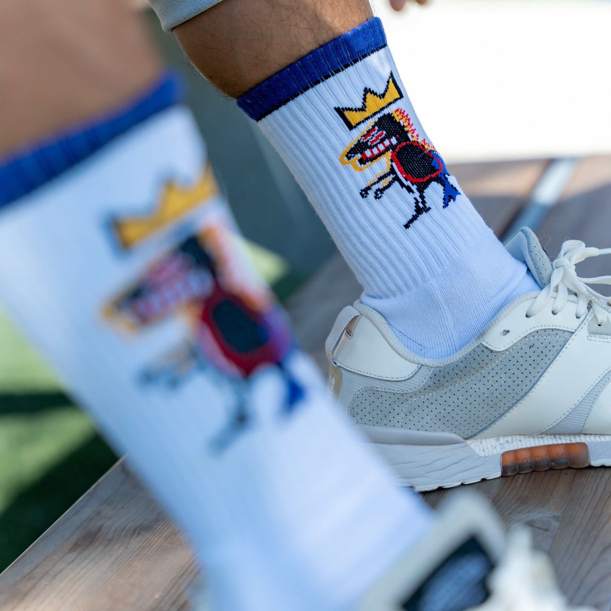Basquiat PEZ DISPENSER Crew Socks - Wynwood Walls Shop