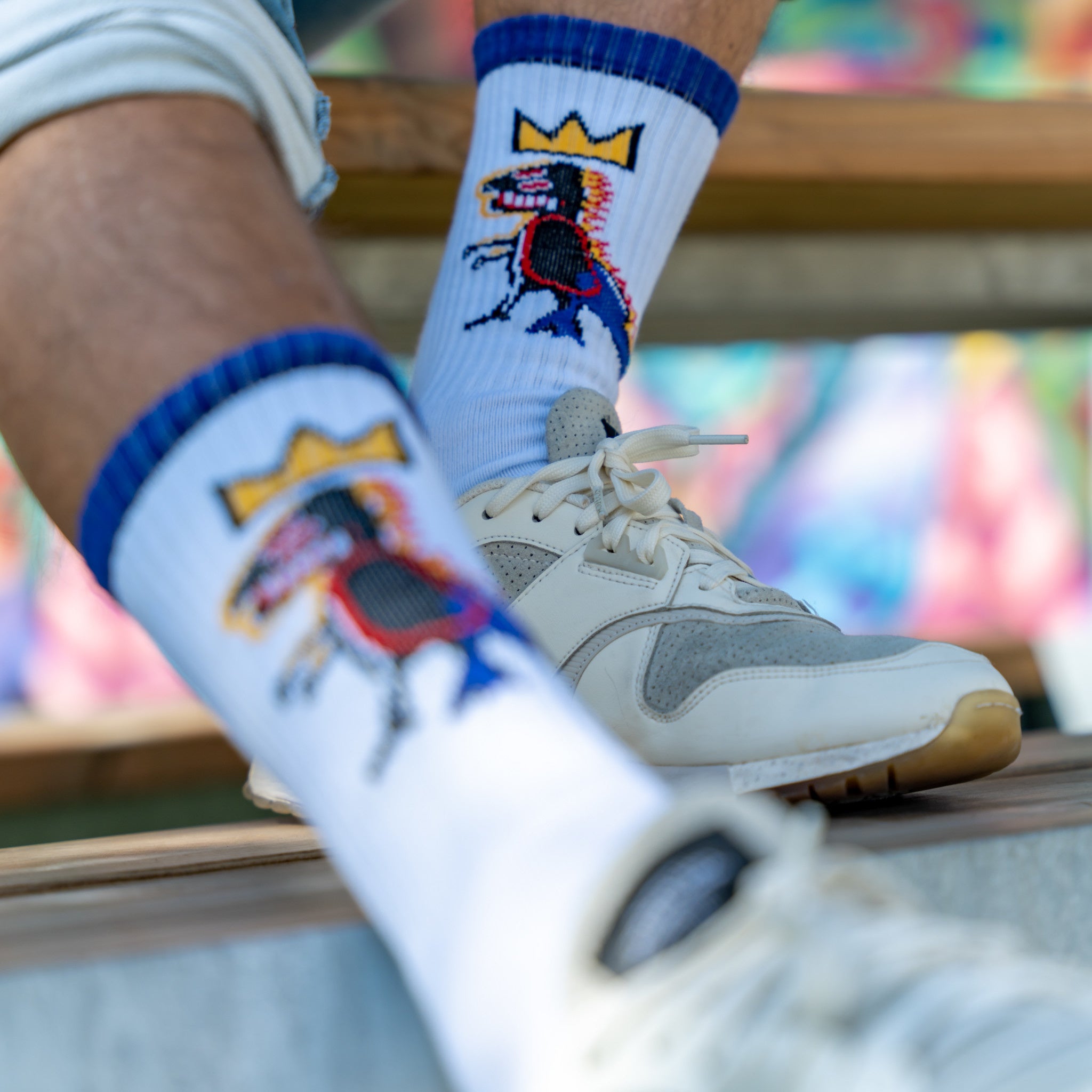 Basquiat PEZ DISPENSER Crew Socks - Wynwood Walls Shop