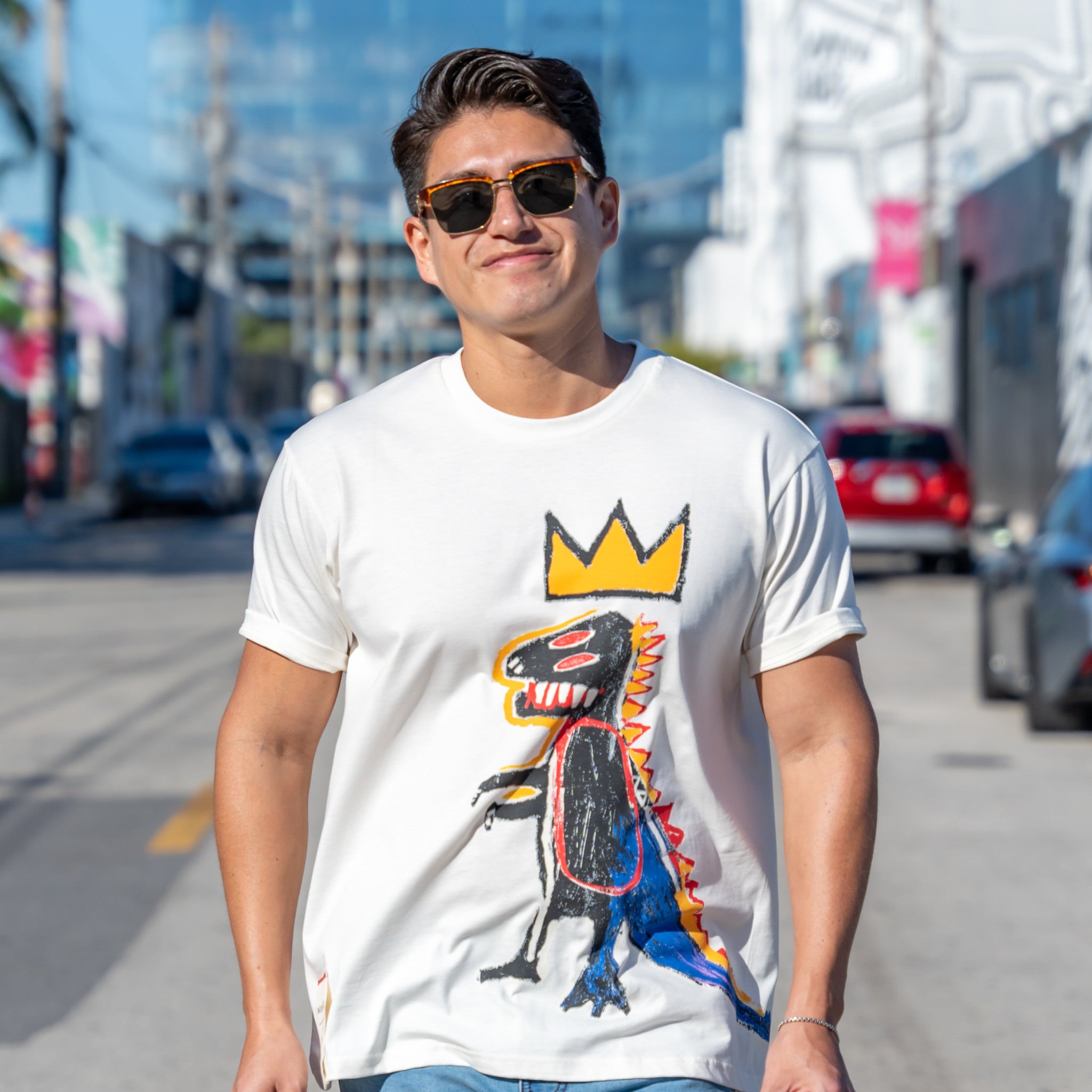 Basquiat PEZ DISPENSER T-Shirt Sand - Wynwood Walls Shop