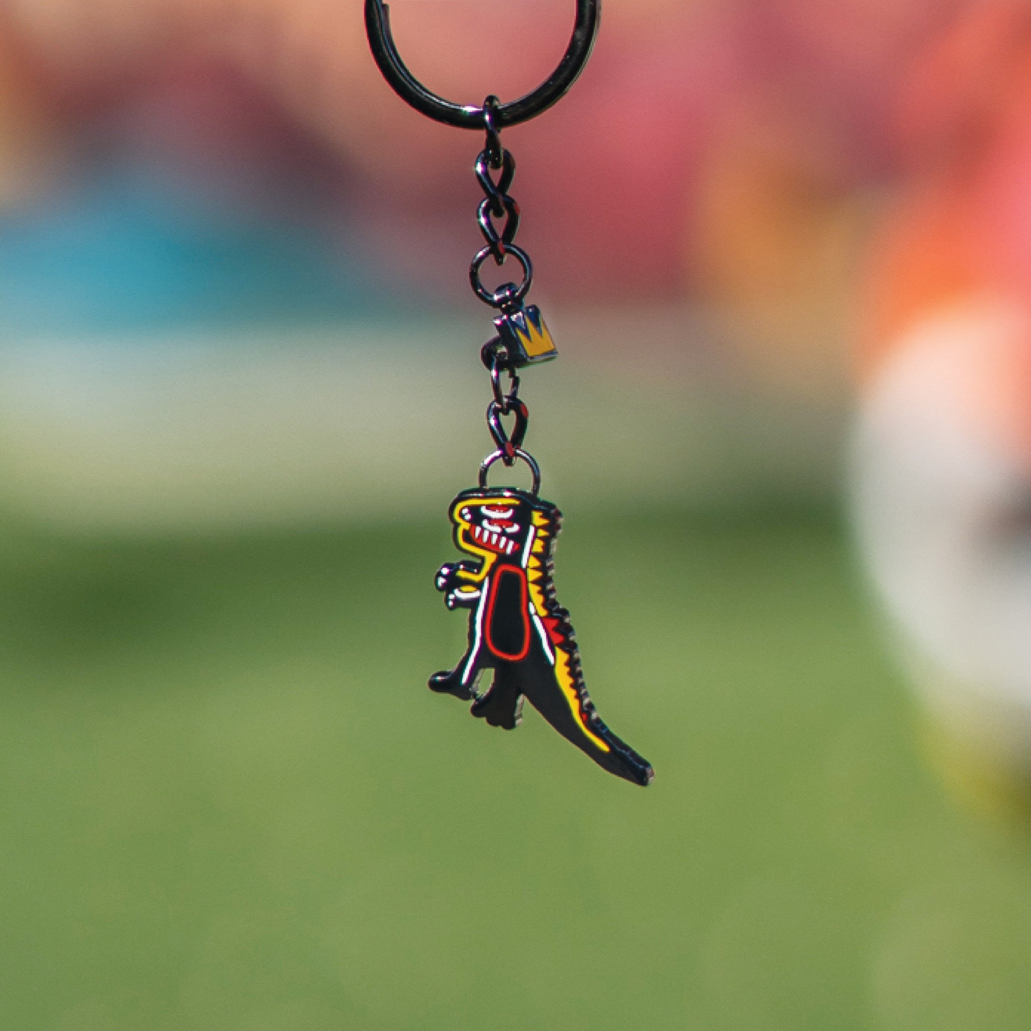 Jean-Michel Basquiat CROWNED T-REX Keychain Secondary image