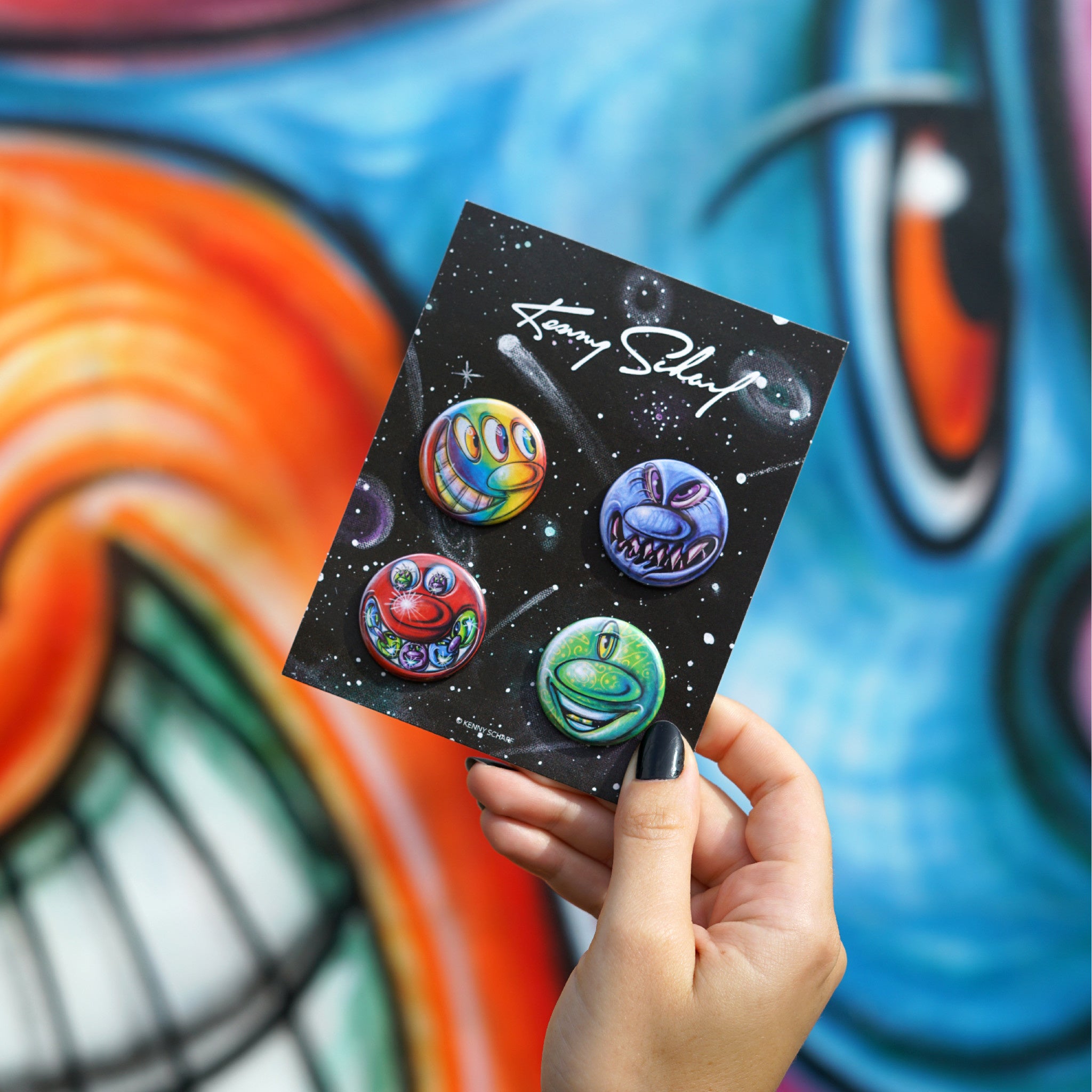Kenny Scharf Button Pack - Wynwood Walls Shop