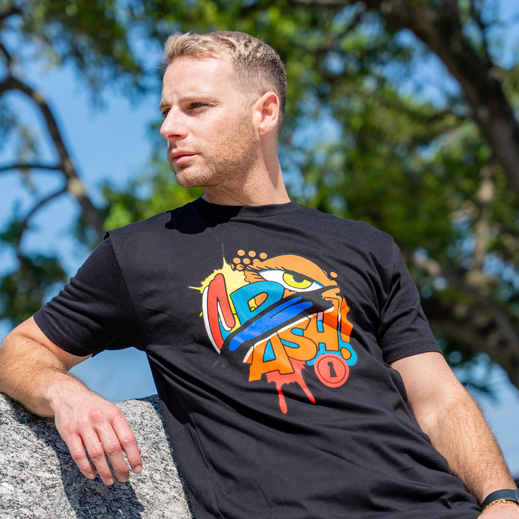 Crash x Tango Hotel Black Tee II - Wynwood Walls Shop