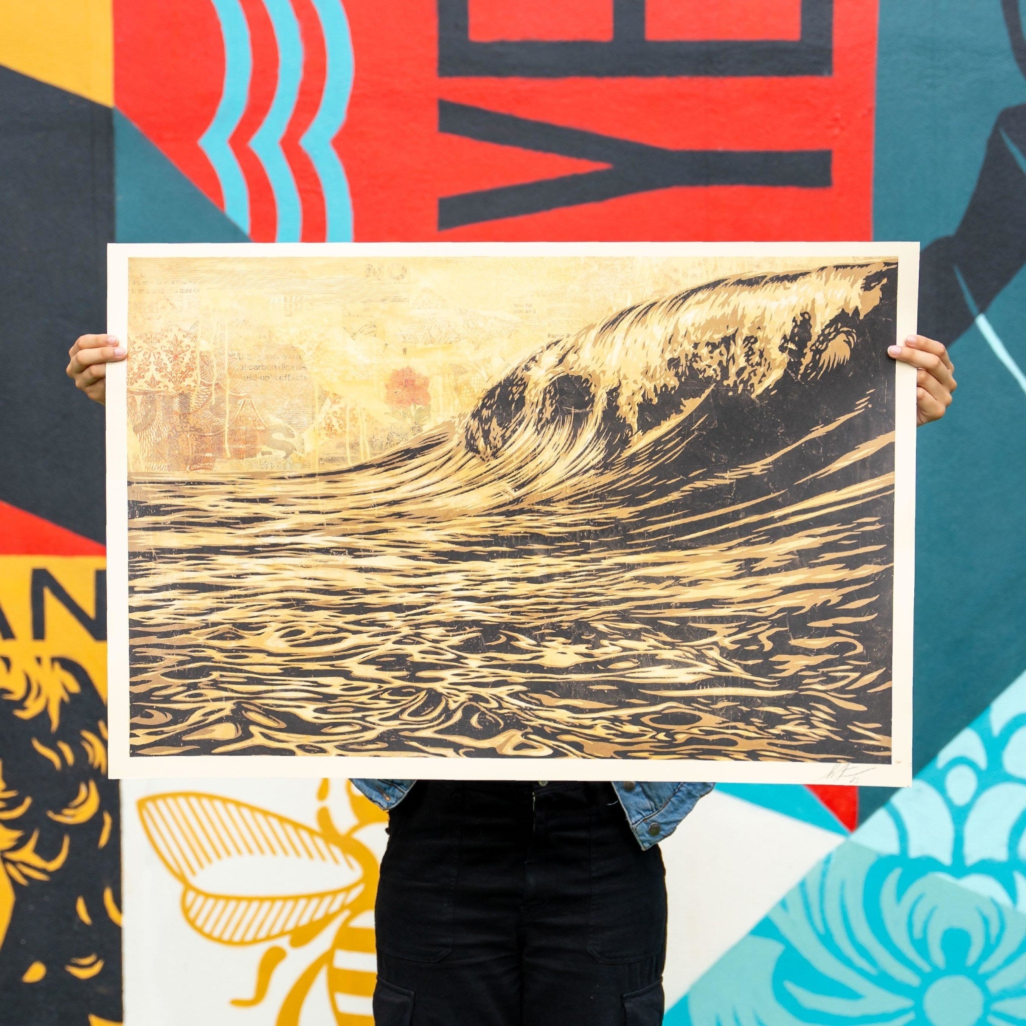 Shepard Fairey DARK WAVE Signed Offset Lithograph Secondary image