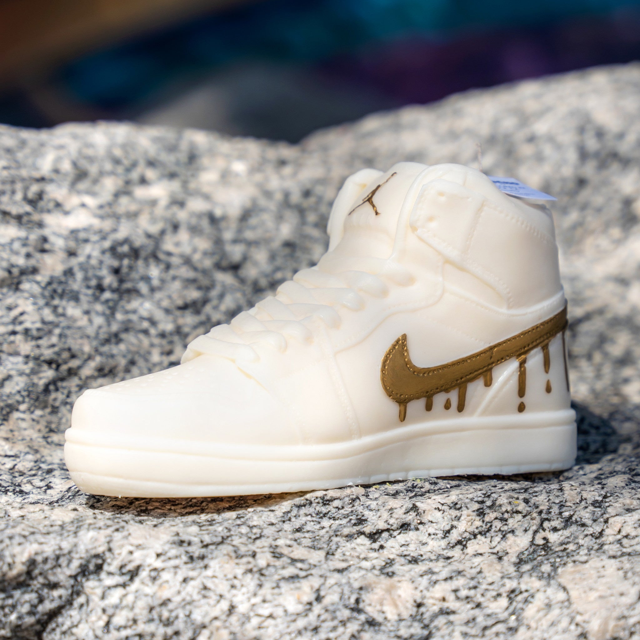 Don't Drip White & Gold Candle Secondary image