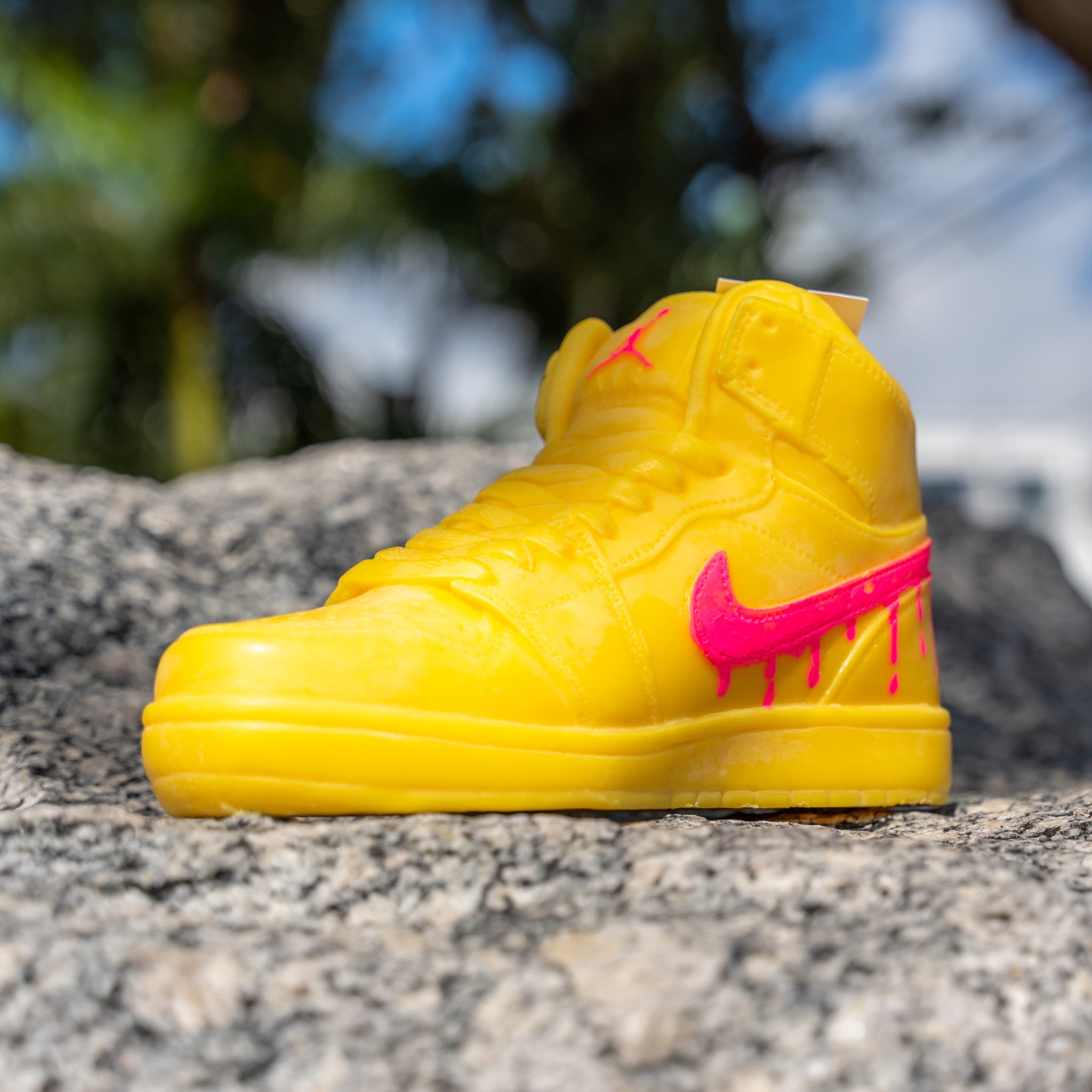 Don't Drip Yellow & Pink Candle - Wynwood Walls Shop