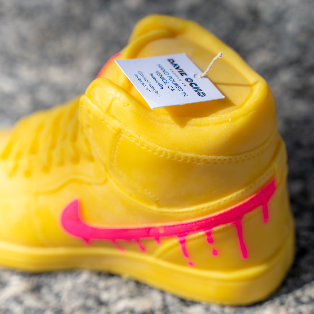 Don't Drip Yellow & Pink Candle - Wynwood Walls Shop