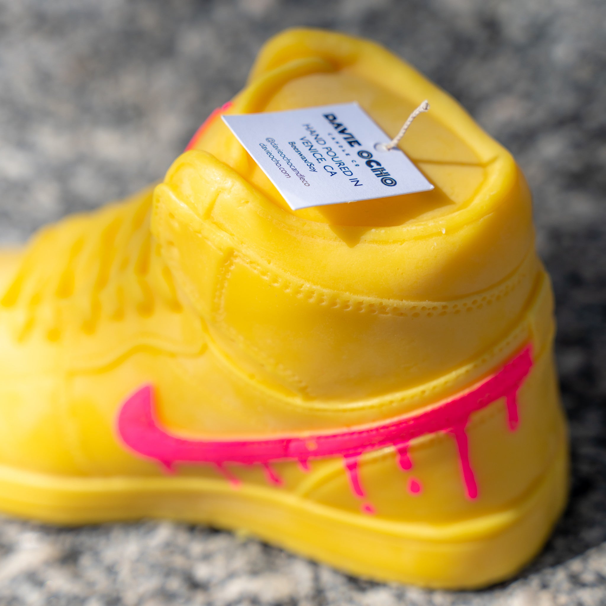 Don't Drip Yellow & Pink Candle - Wynwood Walls Shop