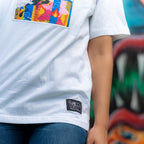GIZ x Tango Hotel Woven Patch Tee (White) - Wynwood Walls Shop
