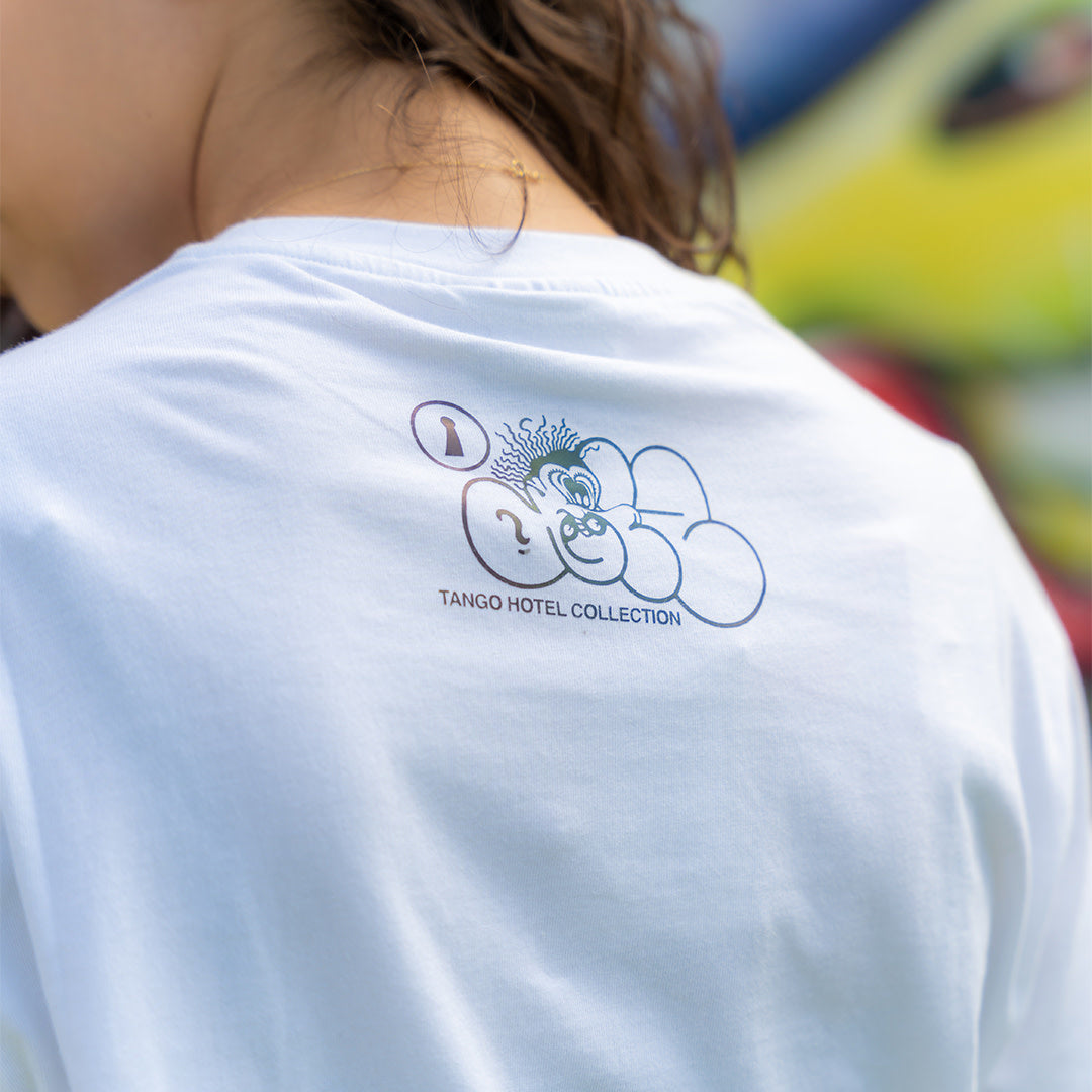 GIZ x Tango Hotel Woven Patch Tee (White) - Wynwood Walls Shop