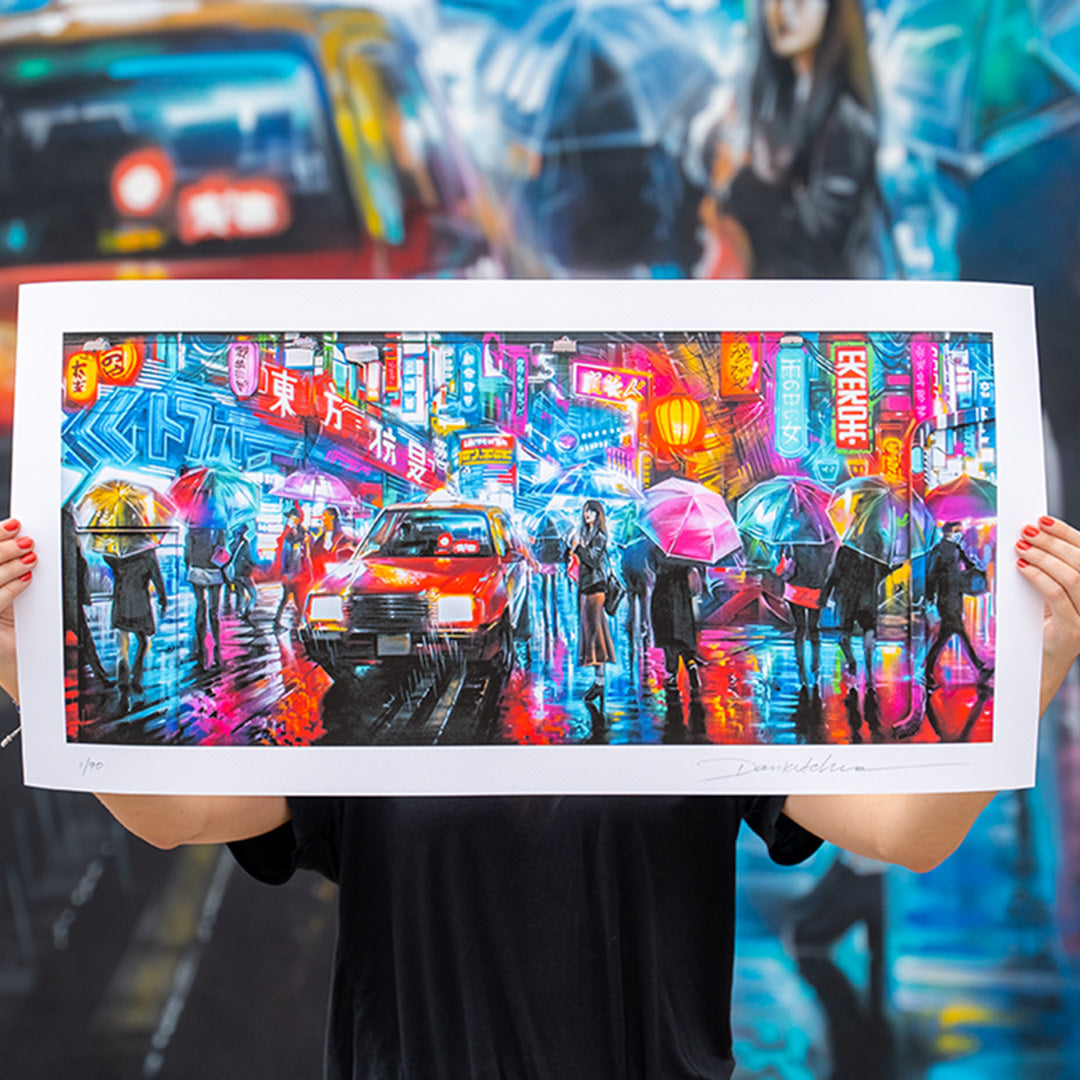 DAN KITCHENER Girl in the Rain Print Secondary image