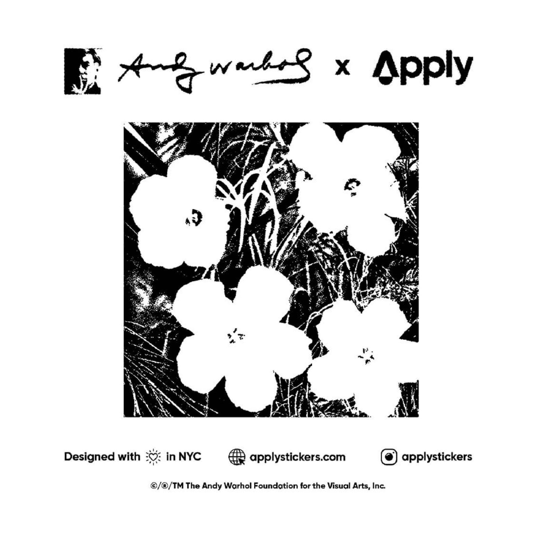Apply Stickers - Flowers by Warhol Sticker Sheet 5x5 - Wynwood Walls Shop