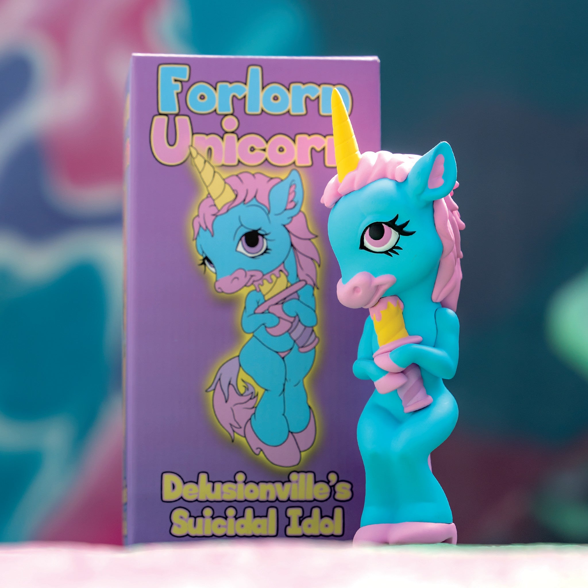 Ron English Forlorn Unicorn Blue – The Wynwood Walls Shop