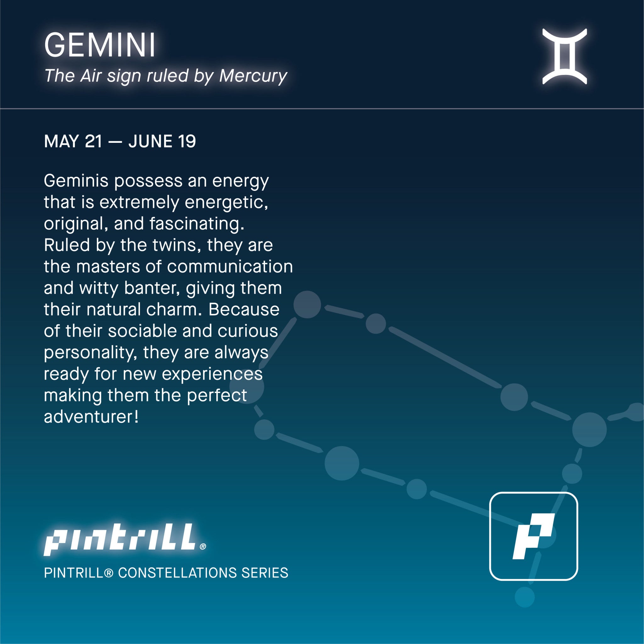 Constellations - Gemini Pin - Wynwood Walls Shop