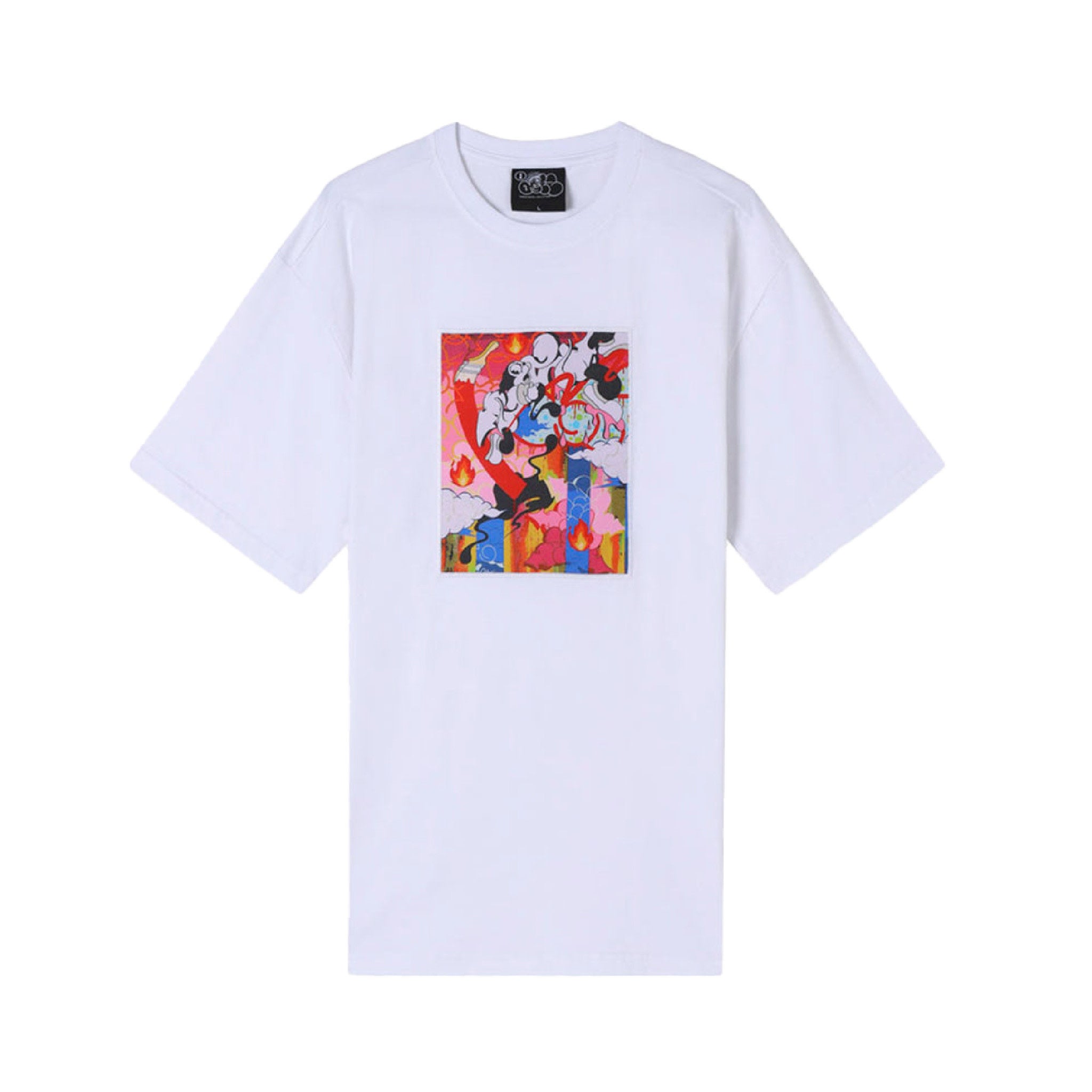 GIZ x Tango Hotel Woven Patch Tee (White) - Wynwood Walls Shop Main image