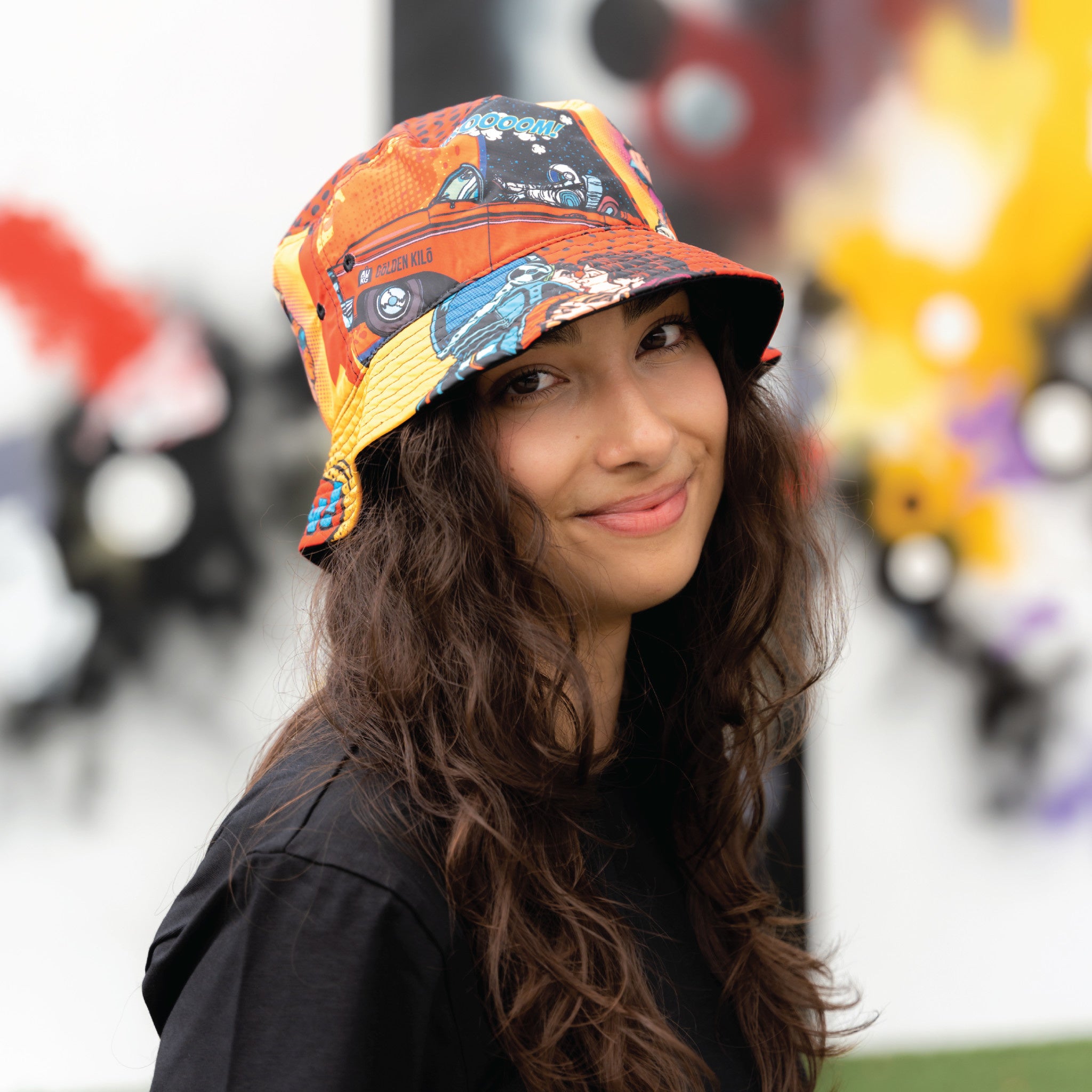 Golden Kilo Pop Art Bucket Hat - Wynwood Walls Shop
