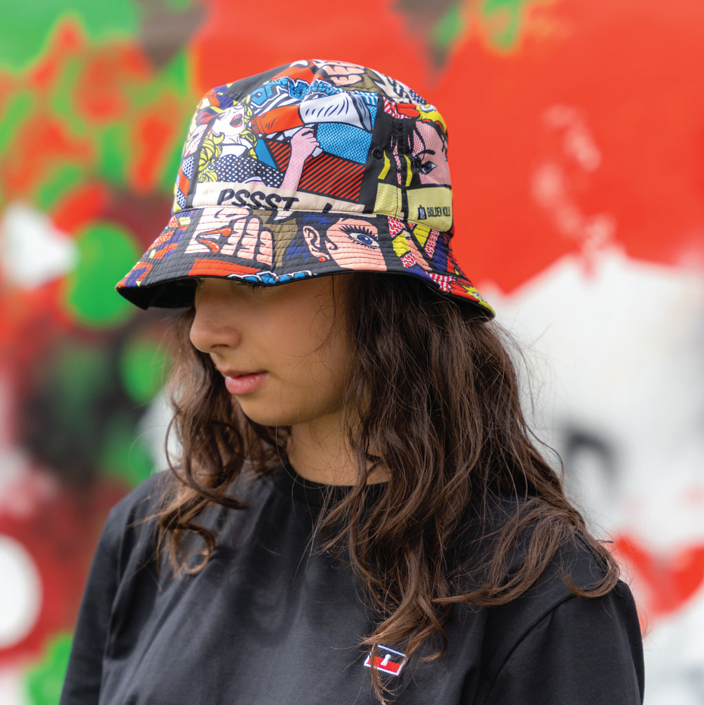 Golden Kilo Pssst Bucket Hat - Wynwood Walls Shop