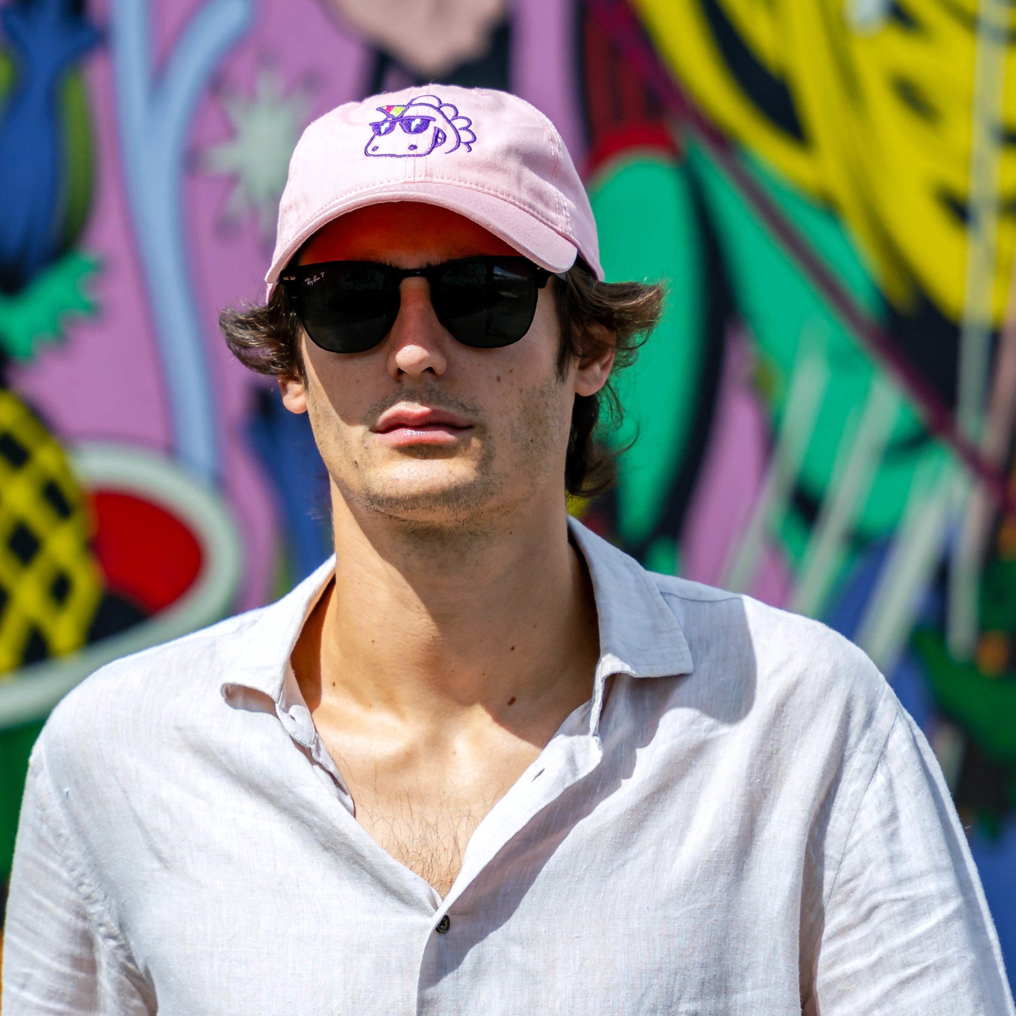 Golden305 Vintage Style Baseball Cap Pink Secondary image