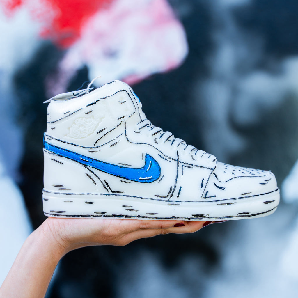 Illustrator Hi-Top  Candle - White/Blue