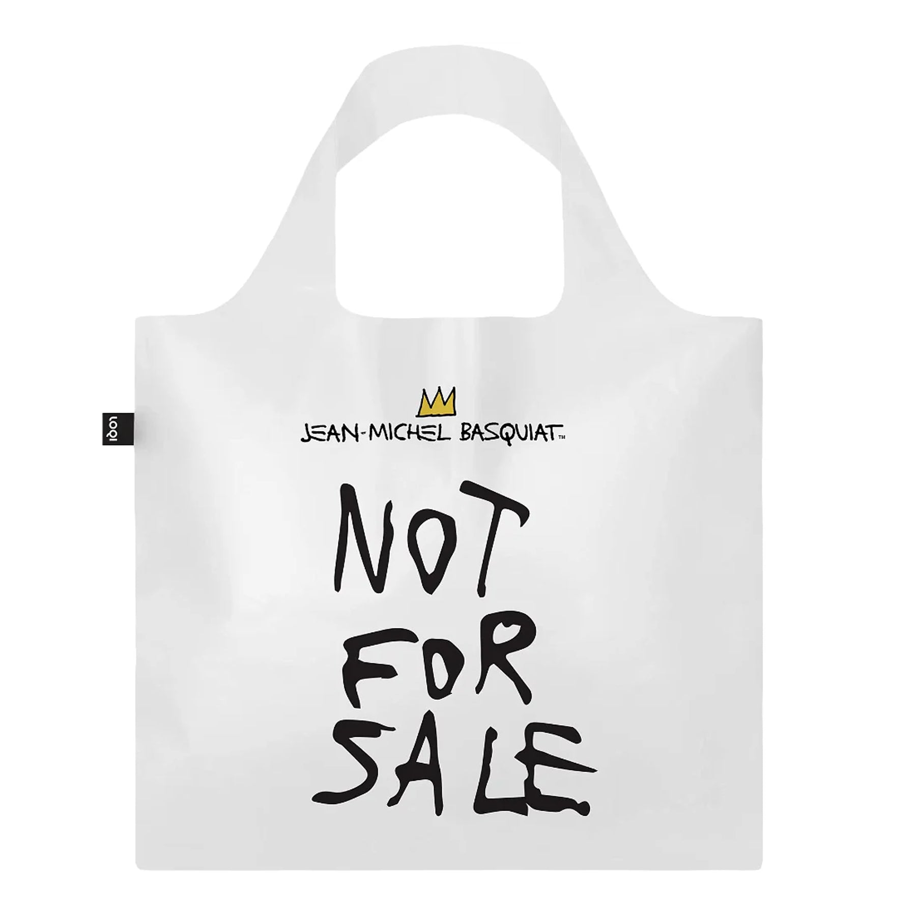 Jean Michael Basquiat Not for Sale Milky Transparent Tote Bag Main image