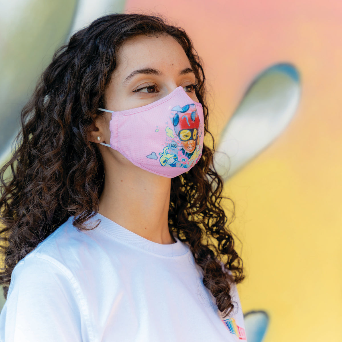 Kayla Mahaffey CALL FOR BACKUP x Wynwood Walls ENRO Facemask - Wynwood Walls Shop